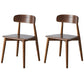 Armless Wooden Legs Dining Chairs Minimalist Design Open Back Dining Side Chair