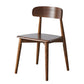 Armless Wooden Legs Dining Chairs Minimalist Design Open Back Dining Side Chair