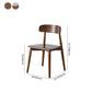 Armless Wooden Legs Dining Chairs Minimalist Design Open Back Dining Side Chair