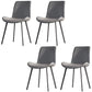 Industrial Design Leather Dining Chairs Solid Back Chair for Kitchen