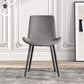 Industrial Design Leather Dining Chairs Solid Back Chair for Kitchen