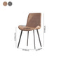 Industrial Design Leather Dining Chairs Solid Back Chair for Kitchen