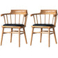 Contemporary Windsor Back Arm Chairs Leather Dining Chairs for Home