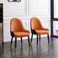 Scandinavian Solid Back Arm Chairs Upholstered Dining Chairs for Kitchen