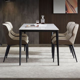 Sedia da pranzo in pelle sedie a braccio parsons in stile contemporaneo