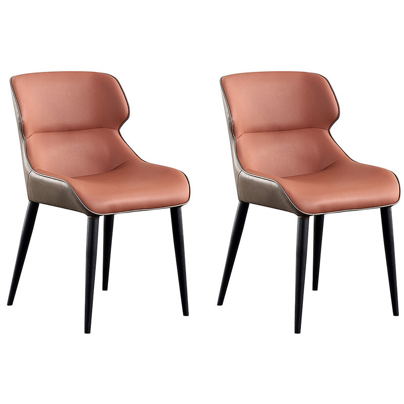 Contemporary Style Wingback Chairs Leather Dining Side Chair for Kitchen