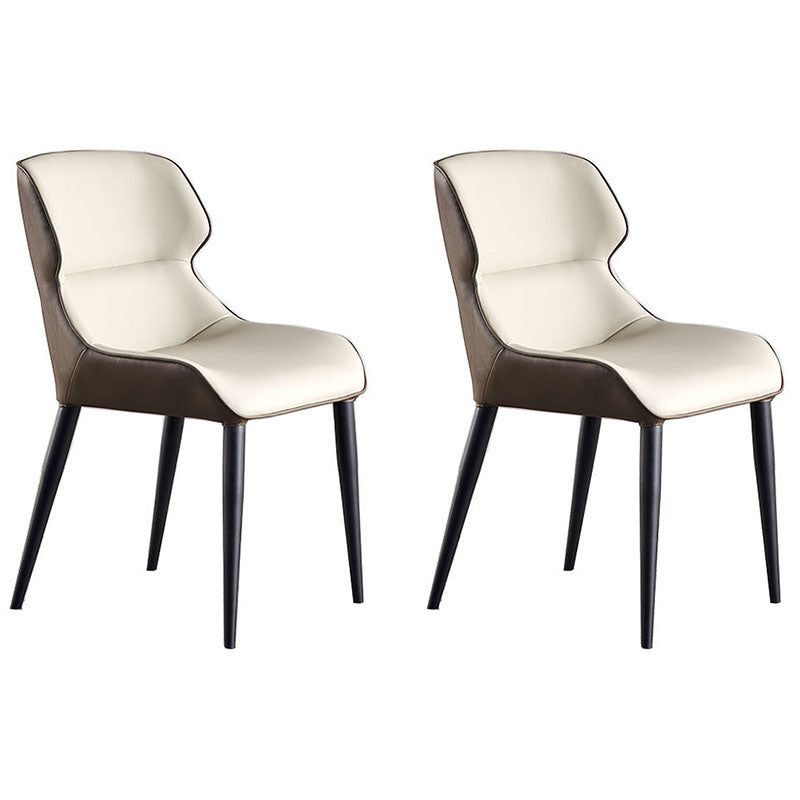 Contemporary Style Wingback Chairs Leather Dining Side Chair for Kitchen