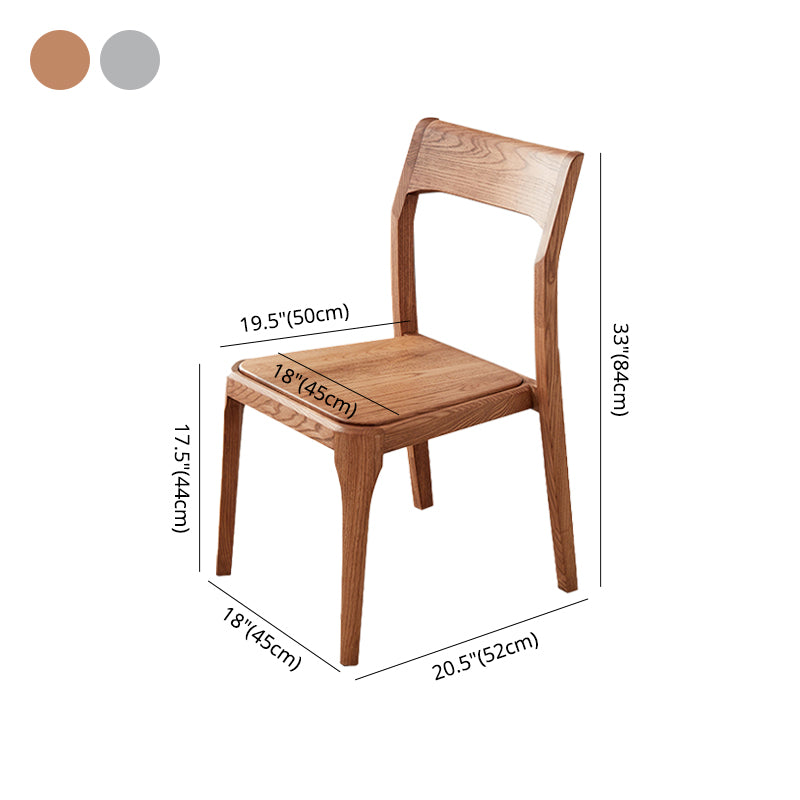 Contemporary Wood Dining Room Chairs Armless Open Back Dining Side Chair Clearhalo 'Dining Chairs' 'Dining Tables & Seating' 'dining_chair' 'furn' 'furn_dining_chair' 'Furniture' 'Kitchen & Dining Furniture' 6035875