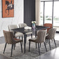 Leather Dining Side Chair Minimalist Style Wingback Parsons Arm Chairs