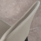 Minimalist Solid Back Dining Chairs Microfiber Leather Dining Chairs