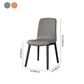 Minimalist Solid Back Dining Chairs Microfiber Leather Dining Chairs