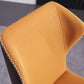 Contemporary Dining and Accent Chairs Matte Finish Leather Curved Wingback Side Chair Clearhalo 'Dining Chairs' 'Dining Tables & Seating' 'dining_chair' 'furn' 'furn_dining_chair' 'Furniture' 'Kitchen & Dining Furniture' 6035921