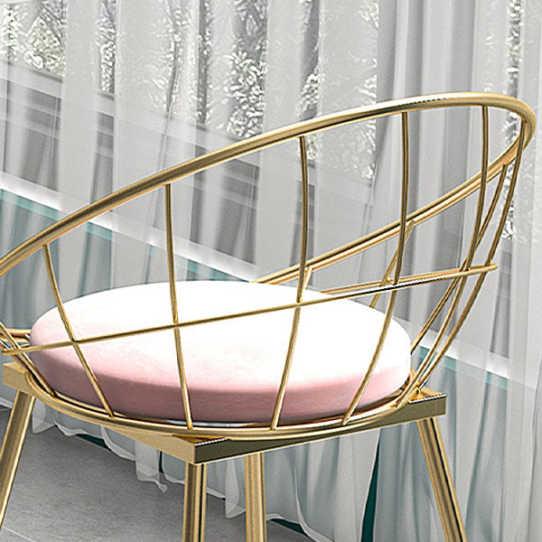 Armless Open Back Dining Chair Nordic Style Metal Dining Room Chair for Home Use Clearhalo 'Dining Chairs' 'Dining Tables & Seating' 'dining_chair' 'furn' 'furn_dining_chair' 'Furniture' 'Kitchen & Dining Furniture' 6035931