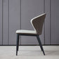 Modern Home Leather Side Chair Matte Finish Wingback Dining Chair