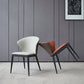 Modern Home Leather Side Chair Matte Finish Wingback Dining Chair