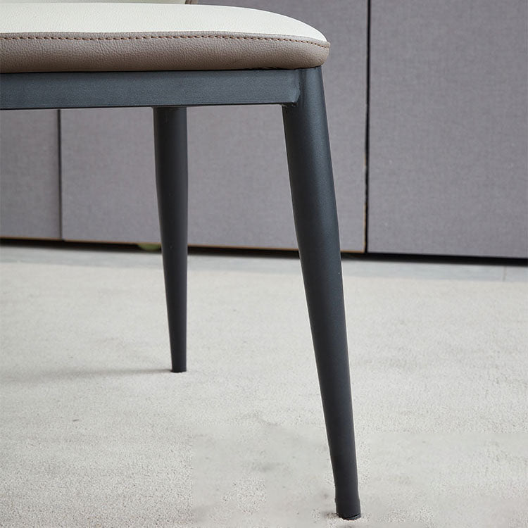 Modern Home Leather Side Chair Matte Finish Wingback Dining Chair