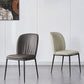 Modern Restaurant Leather Chair Matte Finish Solid Back Dining Chair