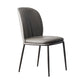 Modern Restaurant Leather Chair Matte Finish Solid Back Dining Chair
