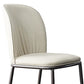 Modern Restaurant Leather Chair Matte Finish Solid Back Dining Chair