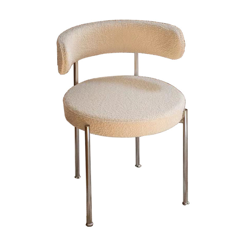 Open Back Dining Chair Designer Style Home Velvet Side Chair