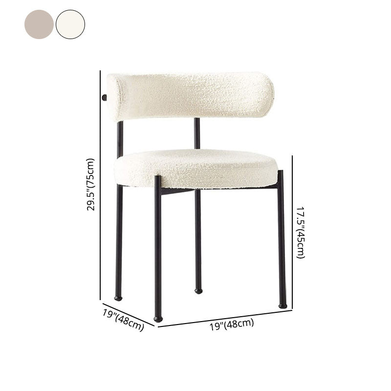 Open Back Dining Chair Designer Style Home Velvet Side Chair