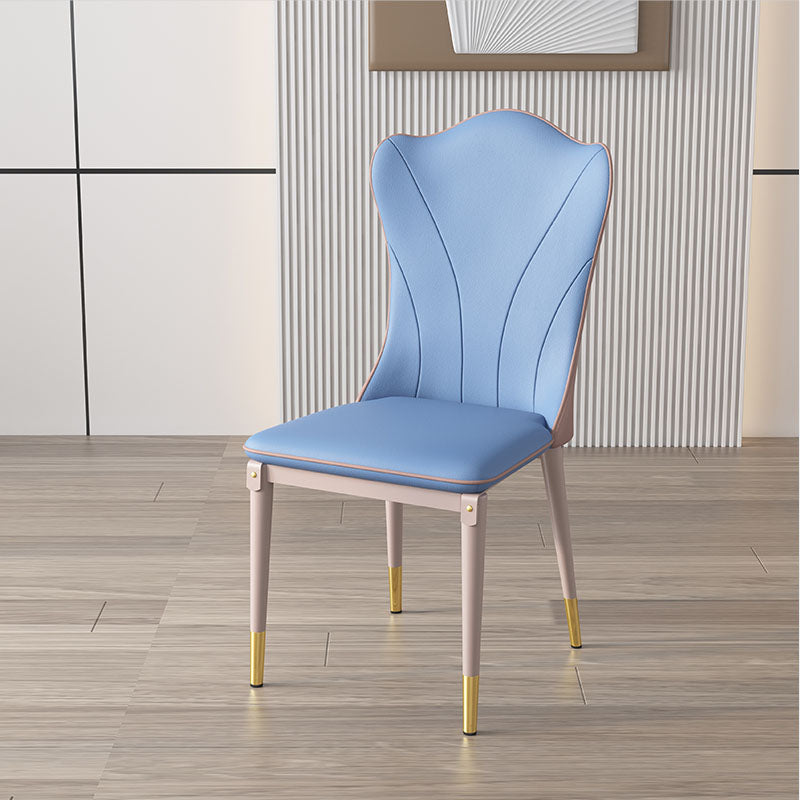Leather Dining Side Chair Scandinavian Design Solid Back Armless Dining Chairs Clearhalo 'Dining Chairs' 'Dining Tables & Seating' 'dining_chair' 'furn' 'furn_dining_chair' 'Furniture' 'Kitchen & Dining Furniture' 6035991