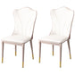 Leather Dining Side Chair Scandinavian Design Solid Back Armless Dining Chairs White 2 Piece Set Clearhalo 'Dining Chairs' 'Dining Tables & Seating' 'dining_chair' 'furn' 'furn_dining_chair' 'Furniture' 'Kitchen & Dining Furniture' 6035993