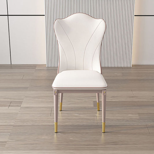 Leather Dining Side Chair Scandinavian Design Solid Back Armless Dining Chairs Clearhalo 'Dining Chairs' 'Dining Tables & Seating' 'dining_chair' 'furn' 'furn_dining_chair' 'Furniture' 'Kitchen & Dining Furniture' 6035995