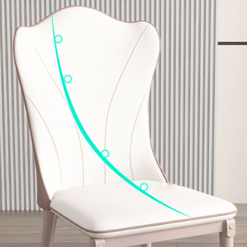 Leather Dining Side Chair Scandinavian Design Solid Back Armless Dining Chairs Clearhalo 'Dining Chairs' 'Dining Tables & Seating' 'dining_chair' 'furn' 'furn_dining_chair' 'Furniture' 'Kitchen & Dining Furniture' 6035999