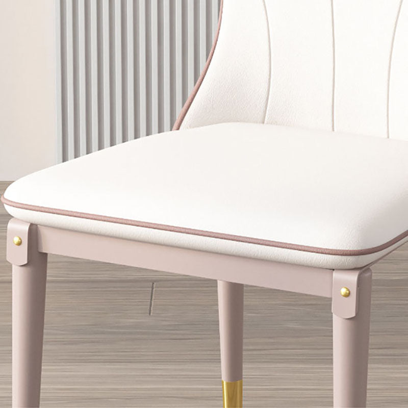 Leather Dining Side Chair Scandinavian Design Solid Back Armless Dining Chairs Clearhalo 'Dining Chairs' 'Dining Tables & Seating' 'dining_chair' 'furn' 'furn_dining_chair' 'Furniture' 'Kitchen & Dining Furniture' 6036000