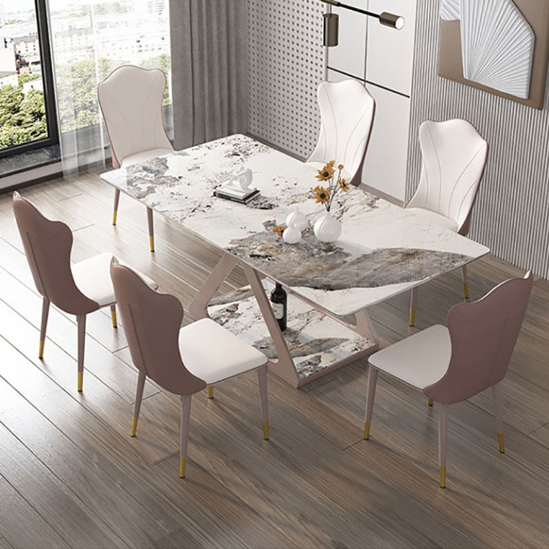 Leather Dining Side Chair Scandinavian Design Solid Back Armless Dining Chairs Clearhalo 'Dining Chairs' 'Dining Tables & Seating' 'dining_chair' 'furn' 'furn_dining_chair' 'Furniture' 'Kitchen & Dining Furniture' 6036002