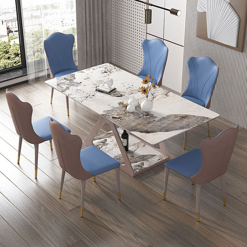 Leather Dining Side Chair Scandinavian Design Solid Back Armless Dining Chairs Clearhalo 'Dining Chairs' 'Dining Tables & Seating' 'dining_chair' 'furn' 'furn_dining_chair' 'Furniture' 'Kitchen & Dining Furniture' 6036004