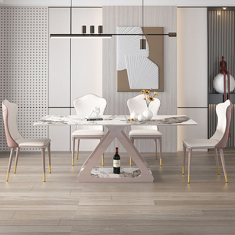 Leather Dining Side Chair Scandinavian Design Solid Back Armless Dining Chairs Clearhalo 'Dining Chairs' 'Dining Tables & Seating' 'dining_chair' 'furn' 'furn_dining_chair' 'Furniture' 'Kitchen & Dining Furniture' 6036005