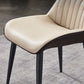 Contemporary Arm Dining Chairs Leather Curved Parsons Chair for Brasserie