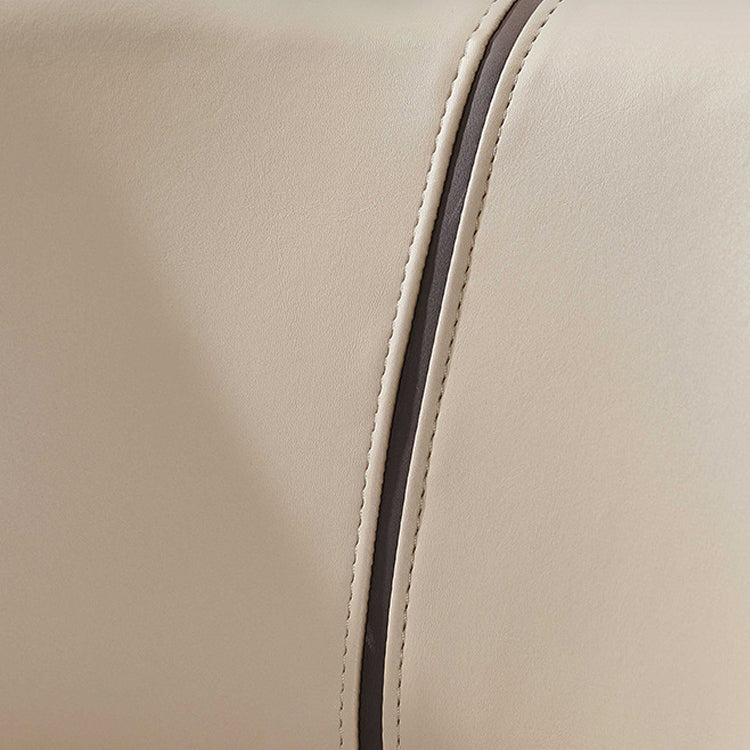 Contemporary Arm Dining Chairs Leather Curved Parsons Chair for Brasserie