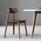 Sedie da pranzo in stile moderno Sedie laterali da pranzo senza braccioli con schienale aperto e gambe in legno