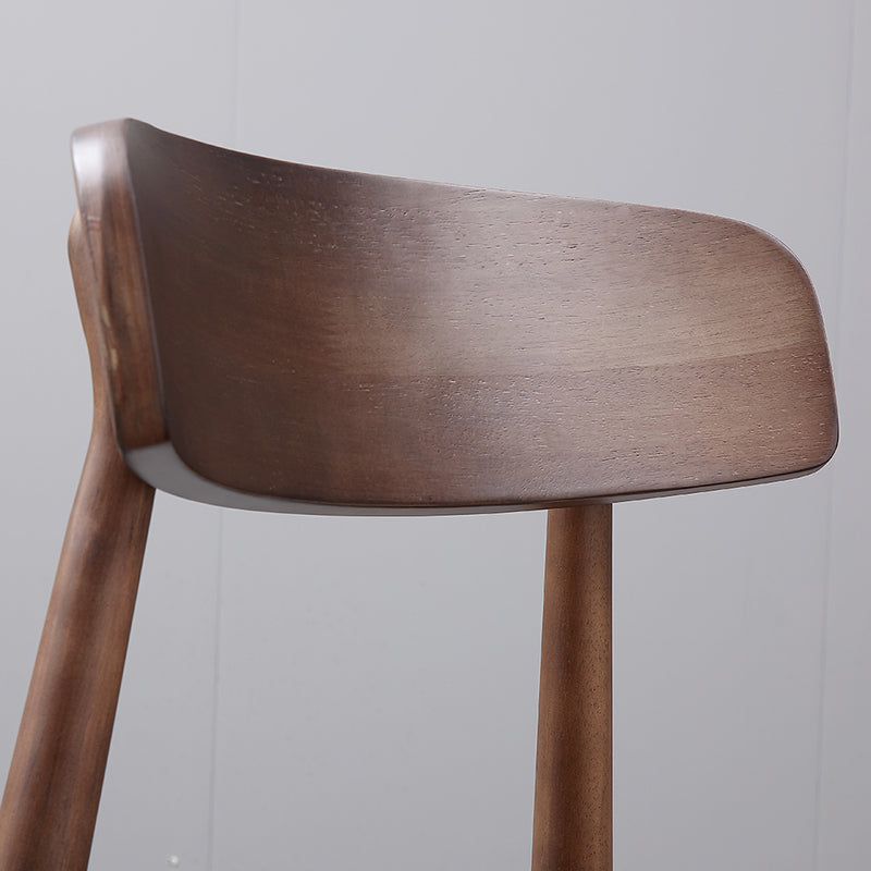 Sedie da pranzo in stile moderno Sedie laterali da pranzo senza braccioli con schienale aperto e gambe in legno