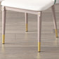 Leather Dining Side Chair Scandinavian Style Armless Solid Back Chairs