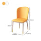 Leather Dining Side Chair Scandinavian Style Armless Solid Back Chairs