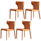Modern Metal Dining Room Chair Armless Leather Side Chair for Home Use