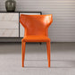 Modern Metal Dining Room Chair Armless Leather Side Chair for Home Use