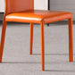 Modern Metal Dining Room Chair Armless Leather Side Chair for Home Use
