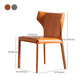 Modern Metal Dining Room Chair Armless Leather Side Chair for Home Use