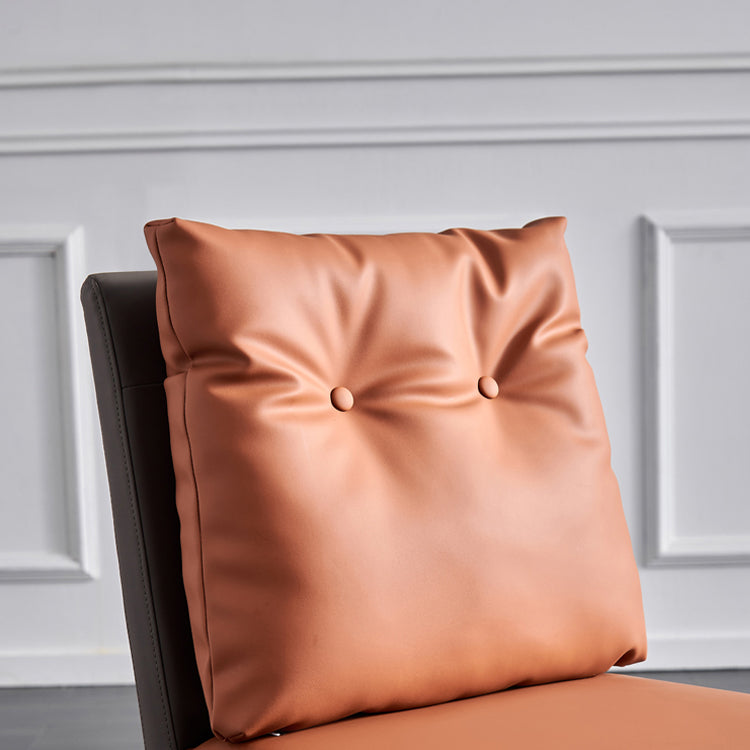 Modern Home Solid Back Chair Leather Matte Finish Dining Chair Clearhalo 'Dining Chairs' 'Dining Tables & Seating' 'dining_chair' 'furn' 'furn_dining_chair' 'Furniture' 'Kitchen & Dining Furniture' 6036083