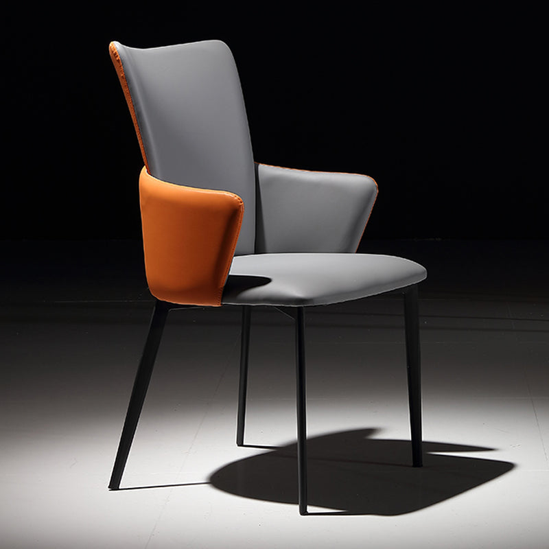 Hôtel contemporain Solid Back Arm Brand en cuir Matte finale de salle à manger