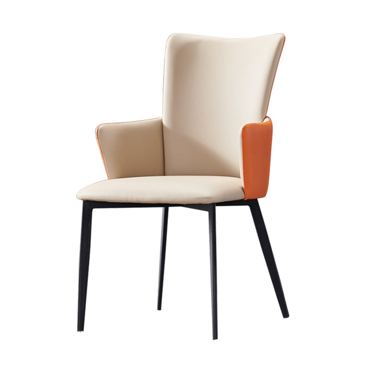 Hôtel contemporain Solid Back Arm Brand en cuir Matte finale de salle à manger