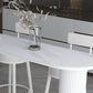 Industrial Stone Pub Dining Set 1/5 Pieces Counter Table with Upholstered Stools Clearhalo 'Bar Furniture' 'furn' 'furn_home_bar_bar_sets' 'Furniture' 'Home Bars & Bar Sets' 'home_bar_bar_sets' 'Kitchen & Dining Furniture' 6036137