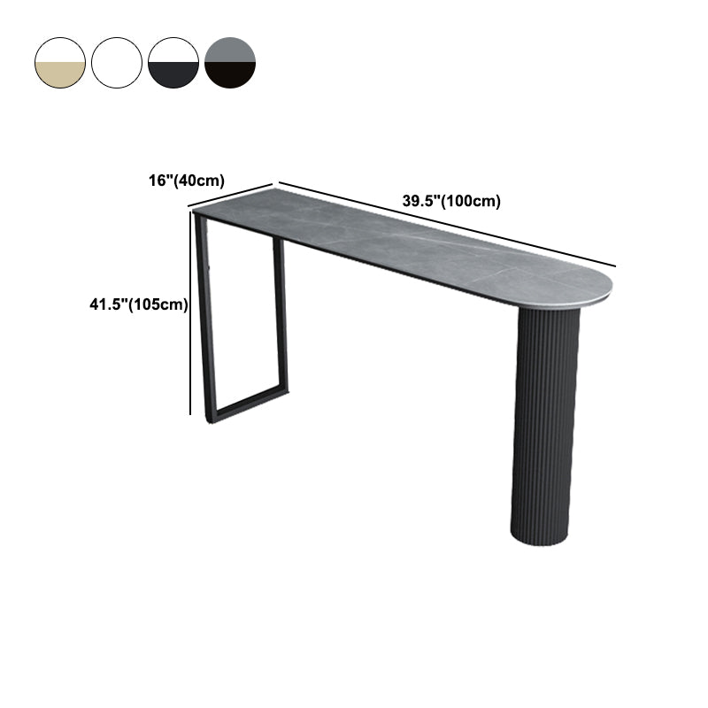 Industrial Stone Pub Dining Set 1/5 Pieces Counter Table with Upholstered Stools Clearhalo 'Bar Furniture' 'furn' 'furn_home_bar_bar_sets' 'Furniture' 'Home Bars & Bar Sets' 'home_bar_bar_sets' 'Kitchen & Dining Furniture' 6036143
