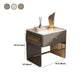 Modern Drawer Storage Night Table Stone Nightstand for Bedroom