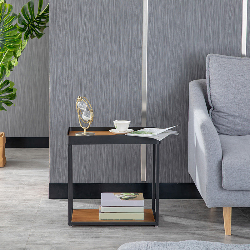 Moderno tavolo da notte in legno massiccio comodino da letto per soggiorno per soggiorno, 20,5 "w x 20" h